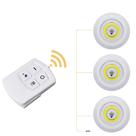 Kit 3 Lâmpadas Luminária Led Sem Fio Com Controle Remoto Adesivo Fácil Instalação