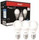 Kit 3 Lâmpadas Pêra LED 15W Luz branca 6500K E27 Bivolt Avant