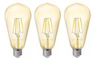 Kit 3 Lâmpadas Vintage Pera St64 Led Filamento 4w 2400k Bivolt Lumanti