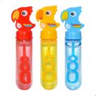 Kit 3 Lança Bolha de Sabão Tubo Papagaio Parrot Bubble 14cm