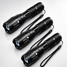 Kit 3 Lanterna Tática Militar Potente Led Zoom X1000 Camping Recarregável Longo Alcance Caça, Pesca, Blackout Atacado