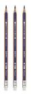 Kit 3 Lápis Preto Maped Black Peps HB com Borracha