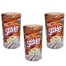 Kit 3 Latas Wafer em Tubinho Arnotts Sabor Chocolate 330g Importado Gourmet Crocante Premium
