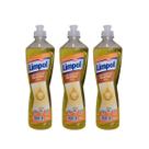 Kit 3 Lava Louças Detergente Limpol Gel Concentrado 400g Neutro