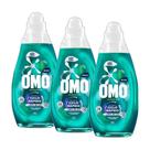 Kit 3 Lava-Roupas Líquido Omo Ciclo Rápido Ação Total Frasco 1,4L cada