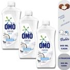 Kit 3 Lava Roupas Omo Roupas Finas e Delicadas - Sabão Líquido Coco 900Ml