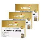 KIT 3 Lavitan Cabelos e Unhas 60 cápsulas