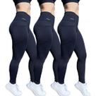 Kit 3 Legging Suplex Poliamida C/ Bolso Lateral Corrida Kit 3 Legging Suplex Poliamida C/ Bolso Lateral Corrida