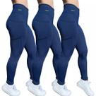 Kit 3 Legging Suplex Poliamida C/ Bolso Lateral Corrida