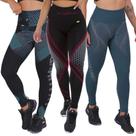 Kit 3 leggings cós alto mescla sublimada Kit 3 leggings cós alto mescla sublimada