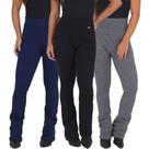 Kit 3 Leggings Feminina Esportiva Flare Peluciada