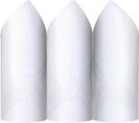 Kit 3 Lenços Presidente 41 cm Liso Branco 2720