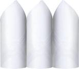 Kit 3 Lenços Presidente 41 cm Liso Branco 2720