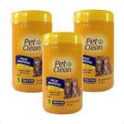Kit 3 Lenços Umedecidos Pet Clean para Gatos - 75 Unidades