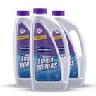 Kit 3 limpa bordas hidroazul para piscina removedor de gorduras