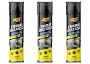 Kit 3 limpa estofados geral automotivo banco sofa espuma magica 300ml zip
