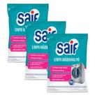 Kit 3 Limpa Maquina de Lavar Roupa Sachê Higienizador 80g S/ Cloro Limpar Electrolux Samsung Consul