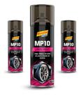 Kit 3 Limpa Pneus Spray 300ml Mundial Prime Pretinho Brilho Proteção