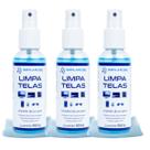 Kit 3 Limpa Telas Led Plasma Lcd iPad Tv Monitores Celulares Com Flanela Para Limpeza 60ml - Implastec