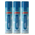 Kit 3 Limpa Vidro Jimo Spray Espuma Limpeza Perfeita