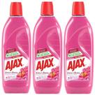 Kit 3 Limpador Ajax Festa Das Flores Bouquet De Flores 1 Litro