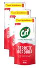 kit 3 Limpador Especialista CIF Derrete Gordura 450 ml Refil Econômico