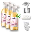 Kit 3 limpador perfumadocom alcool mundus flores 1 litro (gatilho incluso)