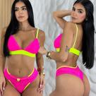 Kit 3 Lingerie Sem Bojo Sem Aro Conjunto Atacado Calcinha Fio Rendada