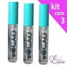 * Kit 3 Lip Balm Gloss Hidratante Bocao Incolor - Safira
