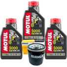 Kit 3 Litros de Óleo Motor Motul 5000+ 10w30 + Filtro Óleo para Honda 6017A Kit 3 Litros de Óleo Motor Motul 5000+ 10w30 + Filtro Óleo para Honda 6017A