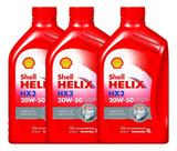 Kit 3 Litros Shell 20w-50 Óleo Motor Sl Helix Hx3 Mineral