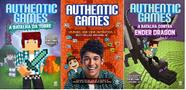 KIT 3 LIVROS Authenticgames A batalha da Torre + a batalha contra Ender Dragon + Vivendo uma vida autêntica