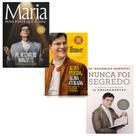 Kit 3 livros Físicos, Maria Mais Forte Que O Mal, Alma Ferida, Alma Curada, Nunca Foi Segredo, Padre Reginaldo Manzotti