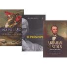 Kit 3 Livros Grandes Mestres Maquiavel Lincoln Napoleão Poder Liderança Estratégia Coleção Completa Imperdível