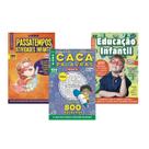 Kit 3 Livros Infantis Ed.3 -Caça-Palavras, Passatempos E Atividades E Aprenda Brincando