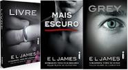 KIT 3 LIVROS Livre: Cinquenta Tons de Liberdade Pelos Olhos de Christian Grey + Mais Escuro + Grey