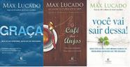 KIT 3 LIVROS MAX LUCADO Graça + Café dos anjos + Você vai sair dessa