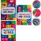 Kit 3 Livros Meu Grande Livro Cartonado Alfabetização Aprendizado Infantil