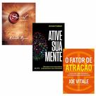 Kit 3 Livros, O Segredo + O Fator de Atração + Ative Sua Mente, Rhonda Byrne, Joe Vitale, Arnoni Caldart