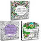 Kit 3 Livros para Colorir -Jd.Secreto+Mundomaravilhas+Floresta