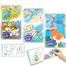 Kit 3 Livros Para Meninos Coleção Aquabook Pintar Com Água Reutilizável Dinosauros Veículos Espaço