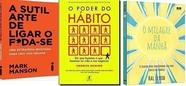 Kit 3 Livros Sutil Arte Milagre Do Amanha Poder Do Habito