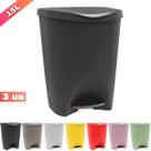 Kit 3 Lixeira Escritorio Cozinha Banheiro C/ Pedal 15 Litros