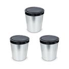 Kit 3 Lixeiras 10 Litros Com Tampa Automática Arqplast