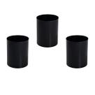 Kit 3 Lixeiras 12l Sem Tampa P/ Banheiro (preto E Branco)