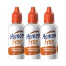 Kit 3 Loção Reparadora de Unha e Pele Gotas Antifungos Homeo Free Nobrevie 30ml