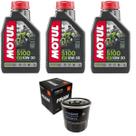 Kit 3 Lts Motul 5100 4t 10w30 + Filtro Óleo Fram Ph6017a
