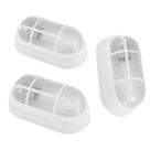 Kit 3 Luminária Arandela Tartaruga Externa Branca Grade OPL