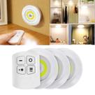 Kit 3 Luminaria Controle Remoto Led Spot Lampada Sem Fio Pilhas Fácil Instalação Teto Parede Armários SMD