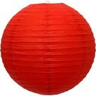 Kit 3 Luminária Japonesa Decoração Oriental Pendente Teto Festa Casamento Restaurante Papel 30 cm Vermelha